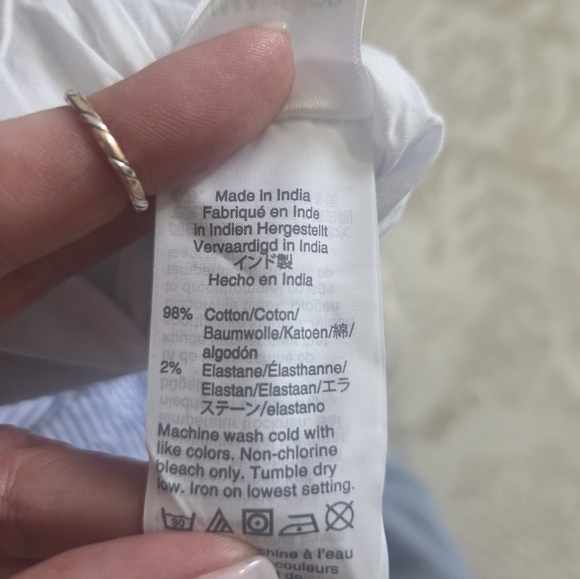 JCrew Striped stretch cotton poplin tiered dress, Sz 6 - Picture 6 of 6